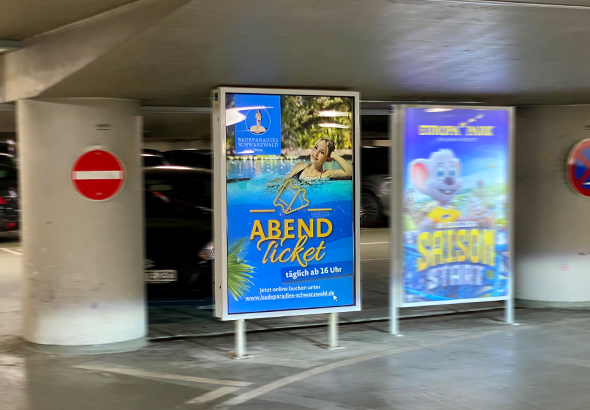 Parkhaus-Werbung Parkhaus-Werbung